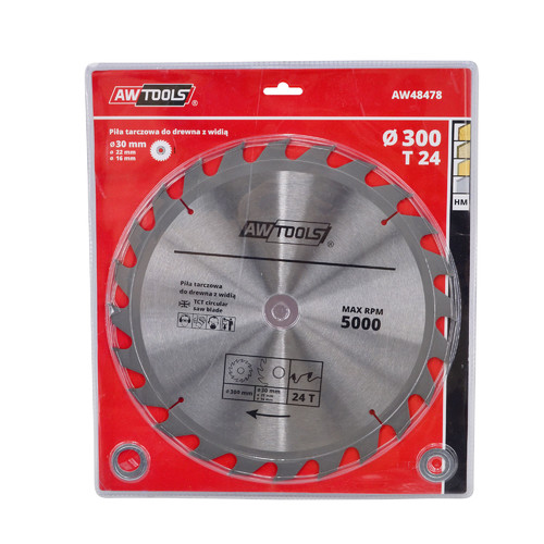 AW Wood Cutting TCT Circular Saw Blade 180x30/22/16x40t