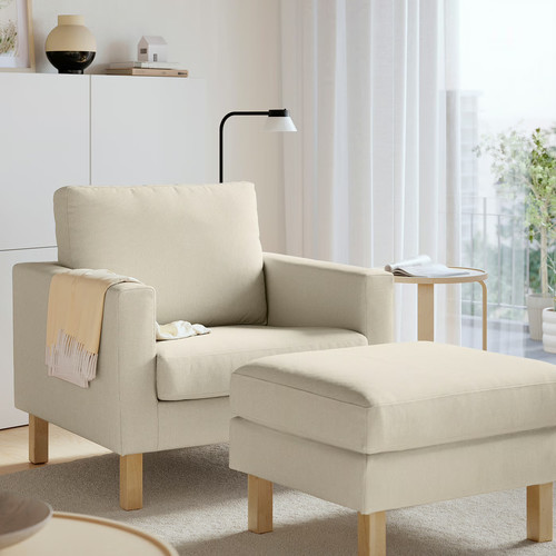 SALTSJÖBADEN Footstool, Fridtuna light beige