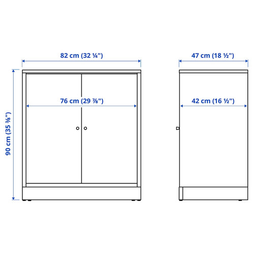 TONSTAD Cabinet with doors, oak veneer, 82x47x90 cm