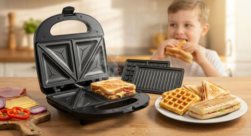 Esperanza Sandwich Maker 3in1 Portobella EKT006, black