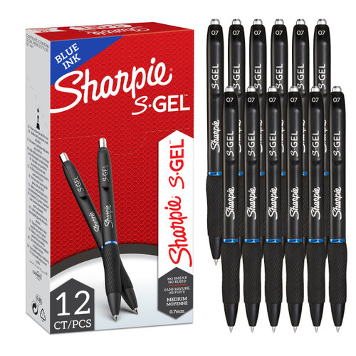 Sharpie S-Gel Gel Pen 0.7mm, 12pcs, blue