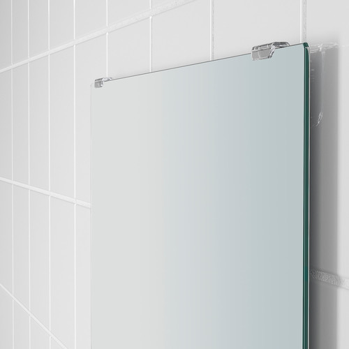 NYSJÖN Mirror with shelf, white, 50x60 cm