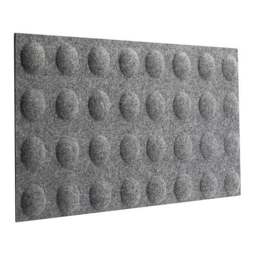 Decorative Wall Panel 60 x 30 cm, felt, balls, melange grey