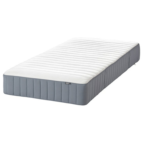 NORDLI Bed frame with storage and mattress, anthracite/Valevåg, 90x200 cm