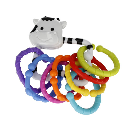 Bam Bam Rattle Cow with Rings 0m+