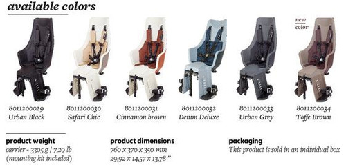 Bobike Bicycle Rear Seat Exclusive Maxi Plus 9-22kg, cinnamon brown