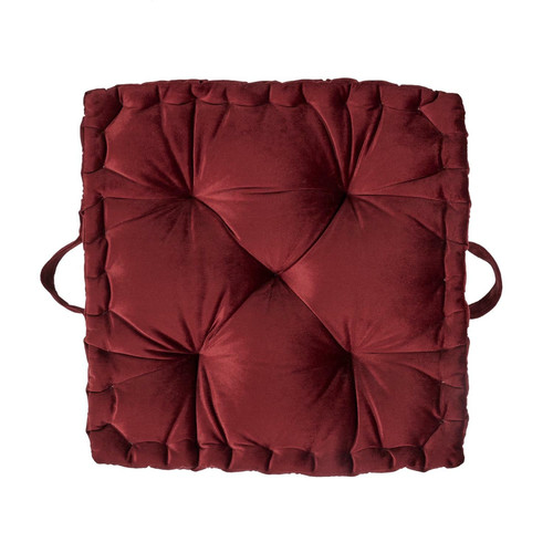 Floor Cushion, thick, burgundy