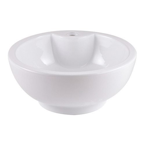 Ceramic Countertop Basin GoodHome Fenella 40cm, white
