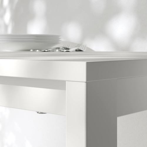 VIHALS Table, white/white, 74x74 cm