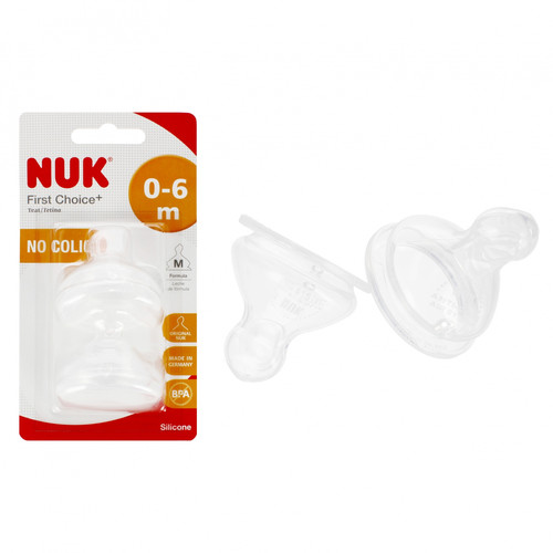 NUK First Choice Teat No Colic 0-6m Size M