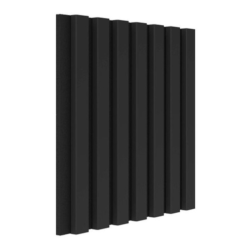 Lamella Mini Wall Panel Vertical Line 300 x 300 mm, black/black uni, felt