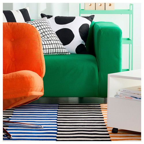 VÄNDPLATS Rug, low pile, multicolour/stripe, 170x240 cm