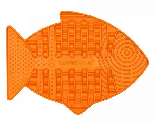 LickiMat Classic for Cats Casper Fish, soft, orange