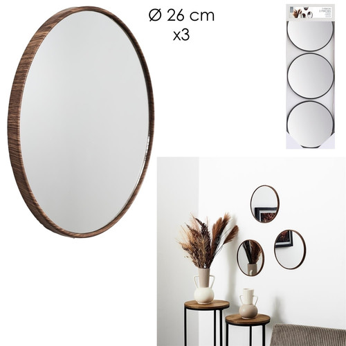 Round Mirrors Set of 3, 26cm