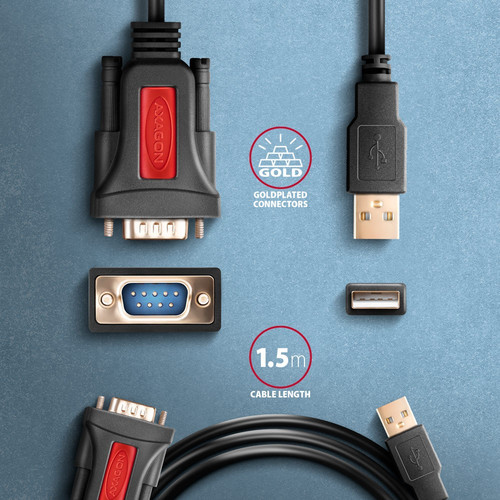 AXAGON ADS-1PSN Adapter Prolific USB2.0 > RS-232 serial