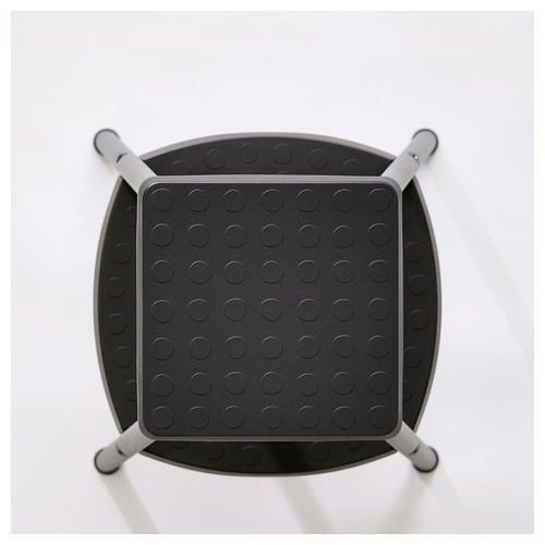 HADDARP Step stool, 4-way black-grey