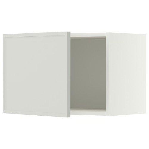 METOD Wall cabinet, white/Aspudden light grey, 60x40 cm