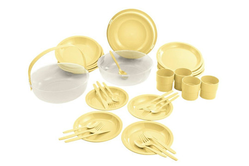 Curver Plastic Picnic and Camping Set, yellow