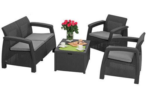 Outdoor Furniture Set CORFU BOX, graphite