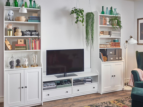 HAUGA High cabinet with 2 doors, white, 70x199 cm