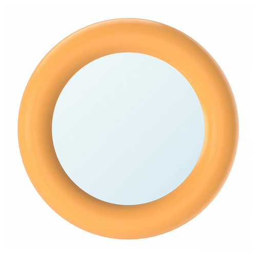 HUMLESJÖN Mirror with suction cup, orange