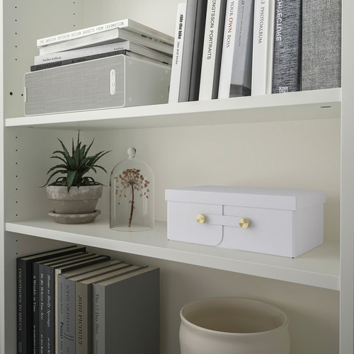 SPINNROCK Box with compartments, white, 25x16x10 cm