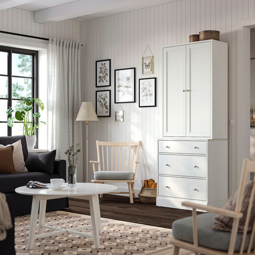 HAVSTA Storage combination with drawers, white, 81x47x212 cm
