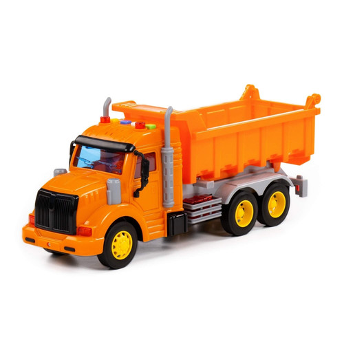 Tipper Truck with Light & Sound, orange, 3+