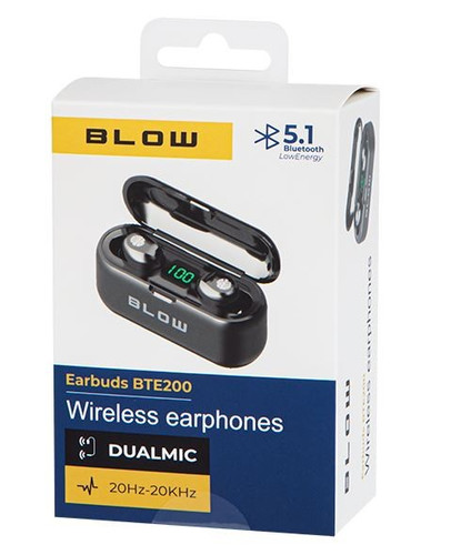 Blow Wireless Earphones Headphones Earbuds BTE200, black