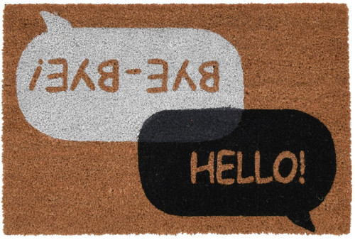 Door Mat Hello Bye Bye 39x59cm, coconut