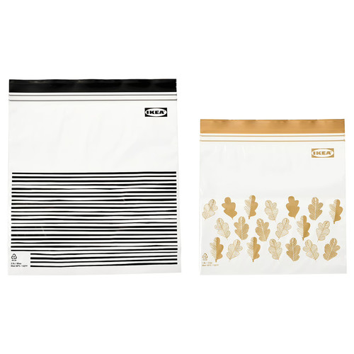 ISTAD Resealable bag, patterned black/yellow