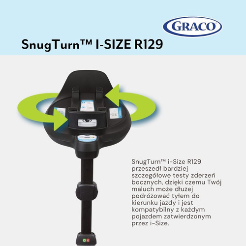 Graco SnugTurn i-Size R129 Rotating ISOFIX Base, Black