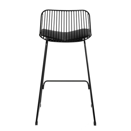 Bar Stool with Seat Pad Dill Low, black