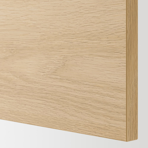 ENHET Bc w shlf/door, white, oak effect, 60x60x75 cm