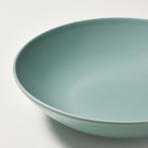 FÄRGKLAR Deep plate, matt light turquoise, 23 cm, 4 pack