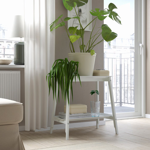 KÖRSBÄRSBJÖRK Plant pot, light grey/beige, 24 cm