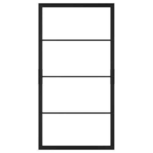 SKYTTA Sliding door frame, black, 102x196 cm