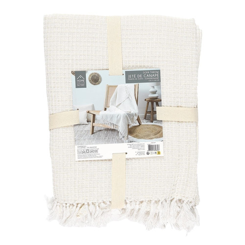 Blanket Throw Waffle, white