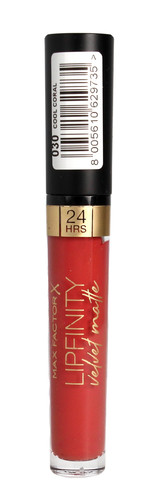 Max Factor Lipfinity Velvet Matte Liquid Lipstick no. 030 Cool Coral 3.5g