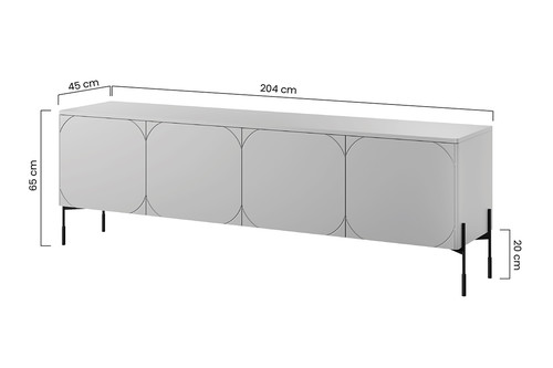 TV Cabinet with Drawers Sonatia 200, olive