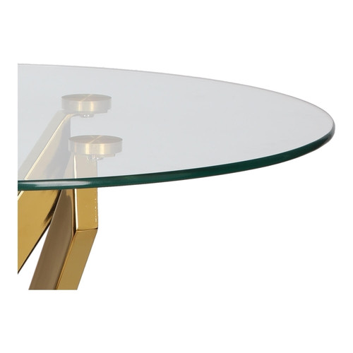 Coffee Table Amber 60cm, transparent/gold