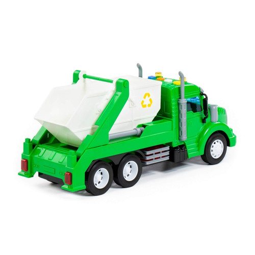 Container Truck with Light & Sound 34x12x19, green, 3+
