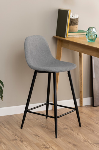 Bar Stool Wilma, light grey Calle/black