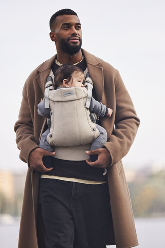 BABYBJORN Baby Carrier Harmony, Woven, Light Beige mélange, 0-3y