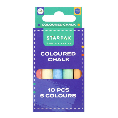 Coloured Chalk 10pcs in 5 Colours