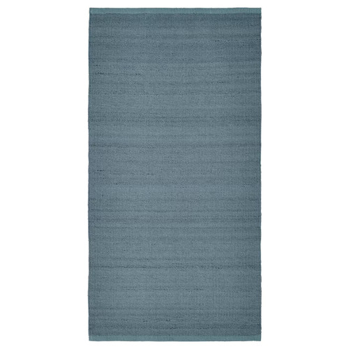 TIDTABELL Rug, flatwoven, grey-blue, 80x150 cm