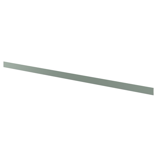 NICKEBO Plinth, matt grey-green, 220x8 cm