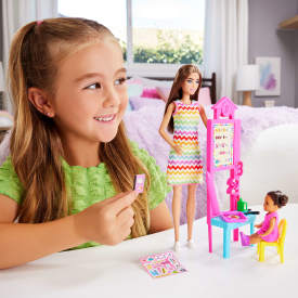 Barbie Teacher Doll With Brunette Fashion Doll JCR76 3+