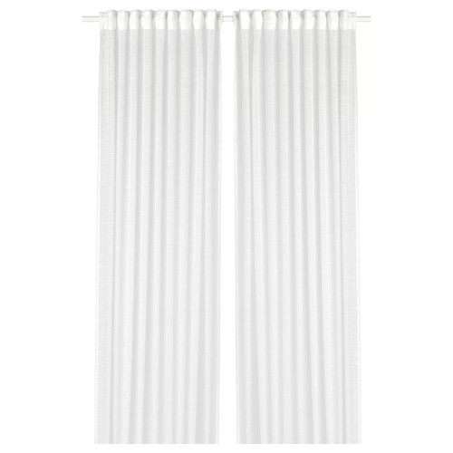 GJERTRUD Sheer curtains, 1 pair, white, 145x300 cm