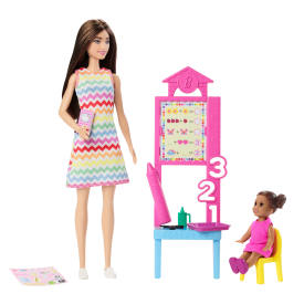 Barbie Teacher Doll With Brunette Fashion Doll JCR76 3+